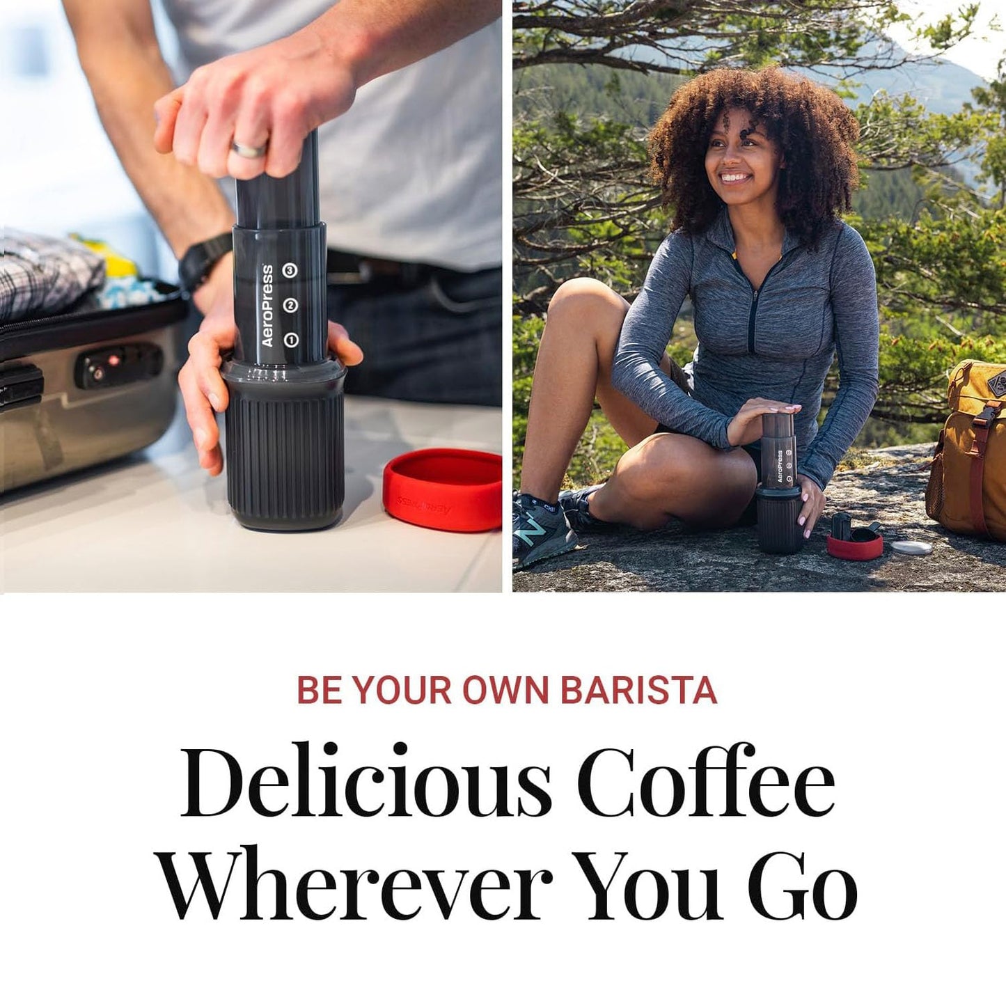AeroPress Go Extra Small Portable Coffee Maker Kit