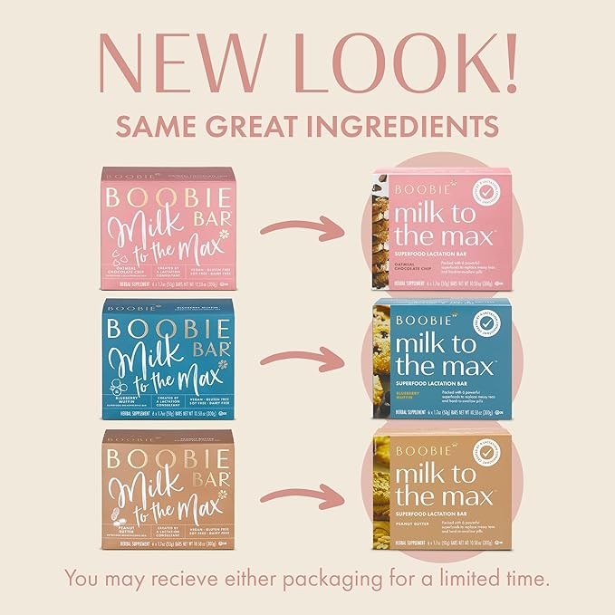Boobie Bar Superfood Lactation Bar Variety Pack, Lactation Snacks for Breastfeeding Moms to