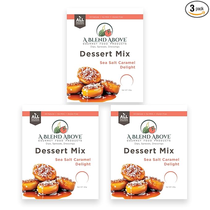 A Blend Above Sea Salt Caramel No-Bake Desserts Mix - All Natural, Vegan, Gluten Free, No MSG