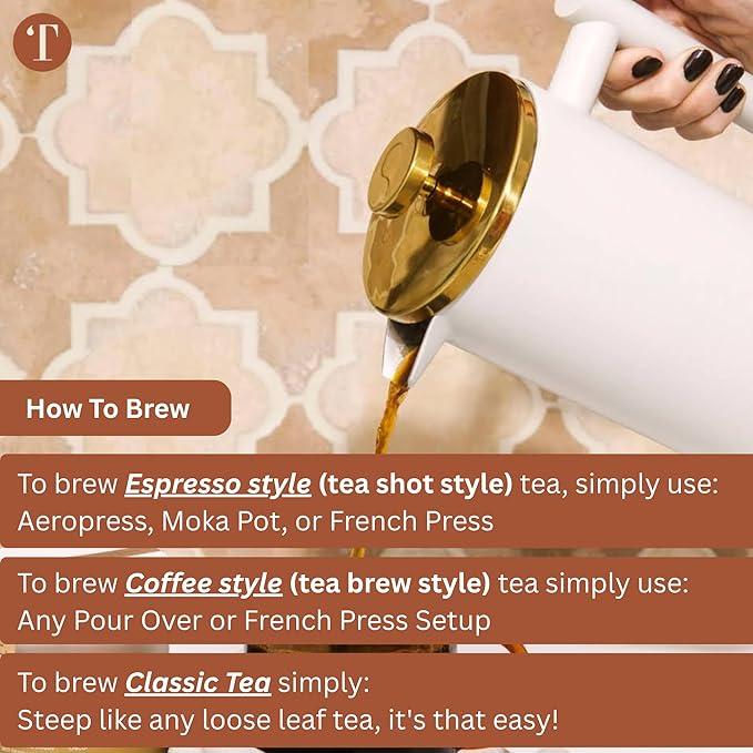 Tea Latte Sampler Kit by Teaspressa – Tasting Set with 4 Signature Organic Tea Blends & 4 Luxe
