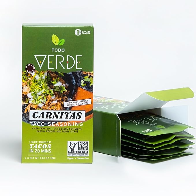 Carnitas Healthy Taco Seasoning Packets - Todo Verde Mexican Seasoning Mix | Chef Curated Taco