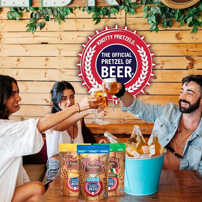Knotty Pretzels ???쏷he Official Pretzel of Beer??7.5 Ounce Pretzel in Resealable Snacks Bags