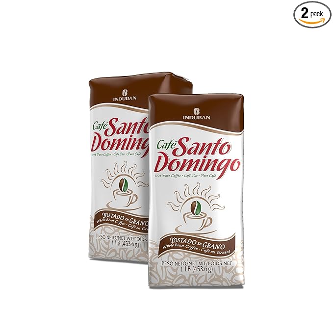 Café Santo Domingo, 16 oz Bag, Whole Bean Coffee, Medium Roast - Product from the Dominican