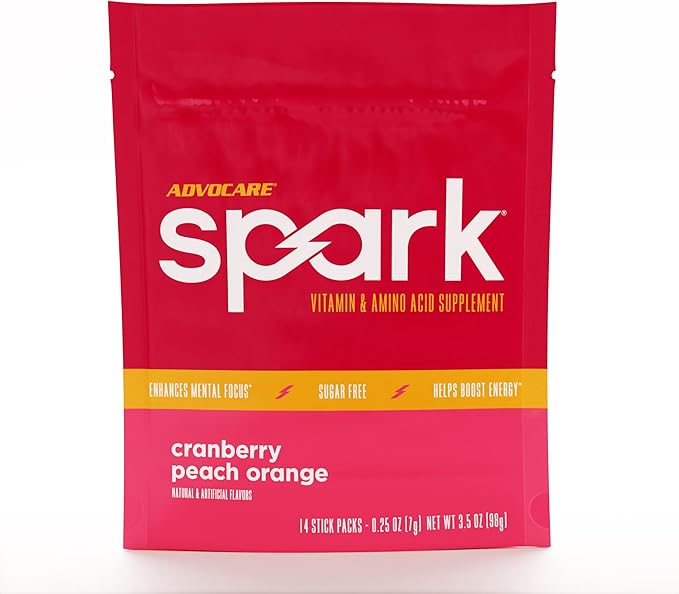 AdvoCare Spark Vitamin & Amino Acid Supplement - Focus & Energy Drink Powder Mix with Vitamin A