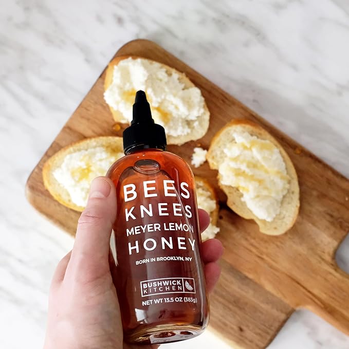 Bushwick Kitchen Bees Knees Honey Sampler Gift Box, Set Includes Spicy Honey, Meyer Lemon Honey