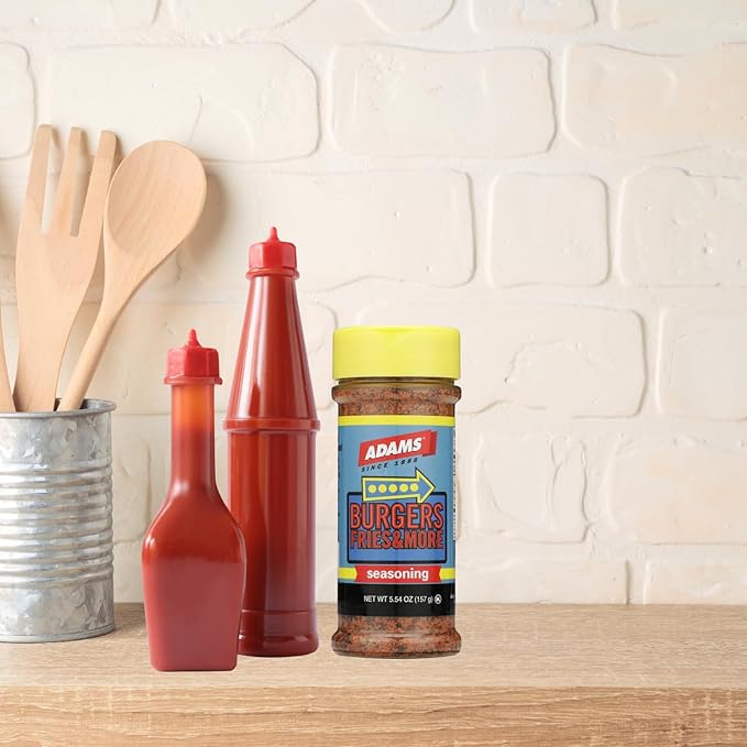 Adam's Seasonings 3.5-6oz Container (Pack of 3) Choose Flavor Below (Burgers Fries & More 5.54oz)