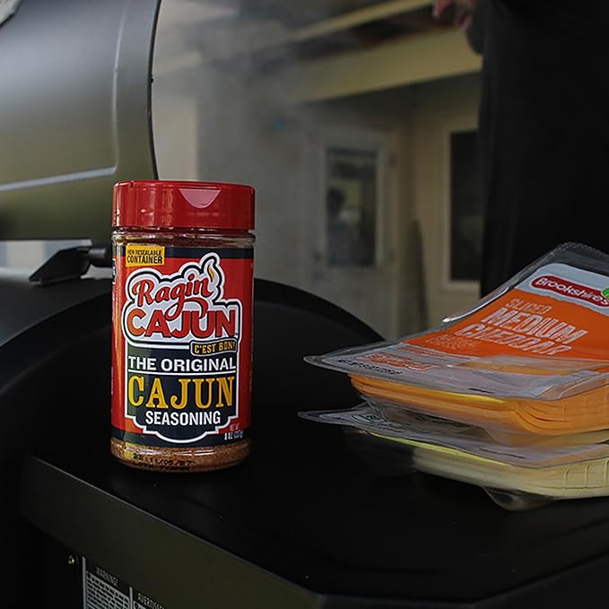 Ragin' Cajun Original Cajun Seasoning - 8 oz Shaker, Pack of 2, Low Sodium, No MSG - Authentic