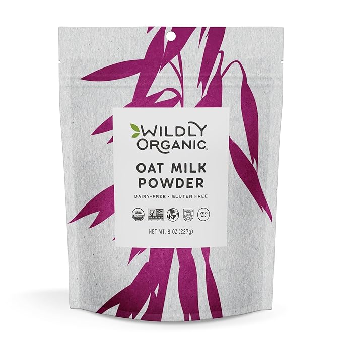 Wildly Organic Oat Milk Powder, 8 Oz Bag - Organic, Dairy-Free, Lactose-Free, Vegan, Gluten-Free