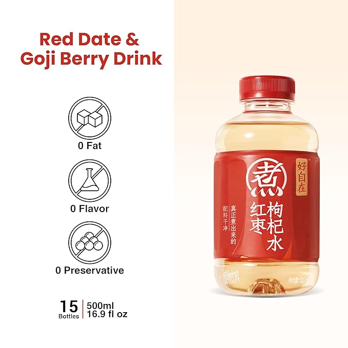 CHI FOREST Red Date & Goji Berry Herbal Drink, Zero Fat Beverage, No Added Flavours, Additives