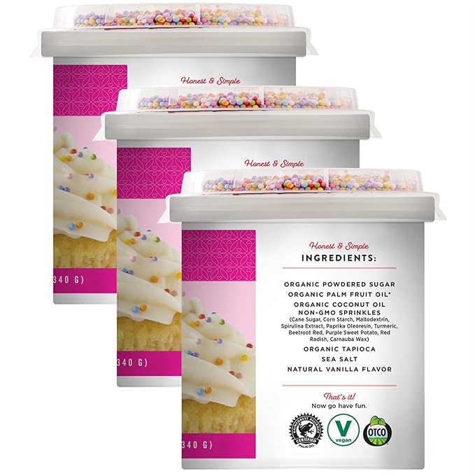 Miss Jones Baking 90% Organic Birthday Buttercream Frosting, Perfect for Icing and Decorating