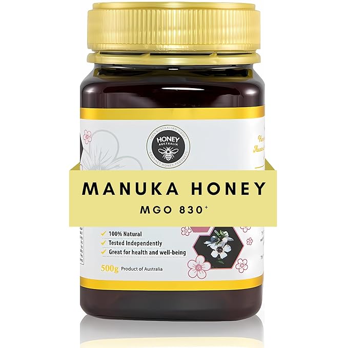 Honey Australia Manuka Honey MGO 830+ | 17.6 oz | Medical Grade, Organic, Raw, Certified Pure