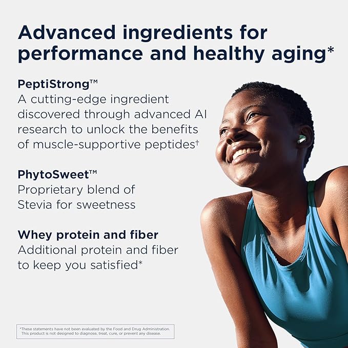 Designs for Health Performance Peptides Bar - Whey Protein Bars Promoting Aging Wellness, Muscle