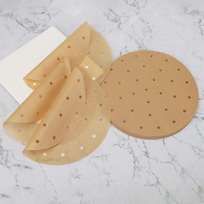 Beasea Air Fryer Disposable Liners 9 Inch, 200pcs Parchment Paper Unbleached Round Filter Paper