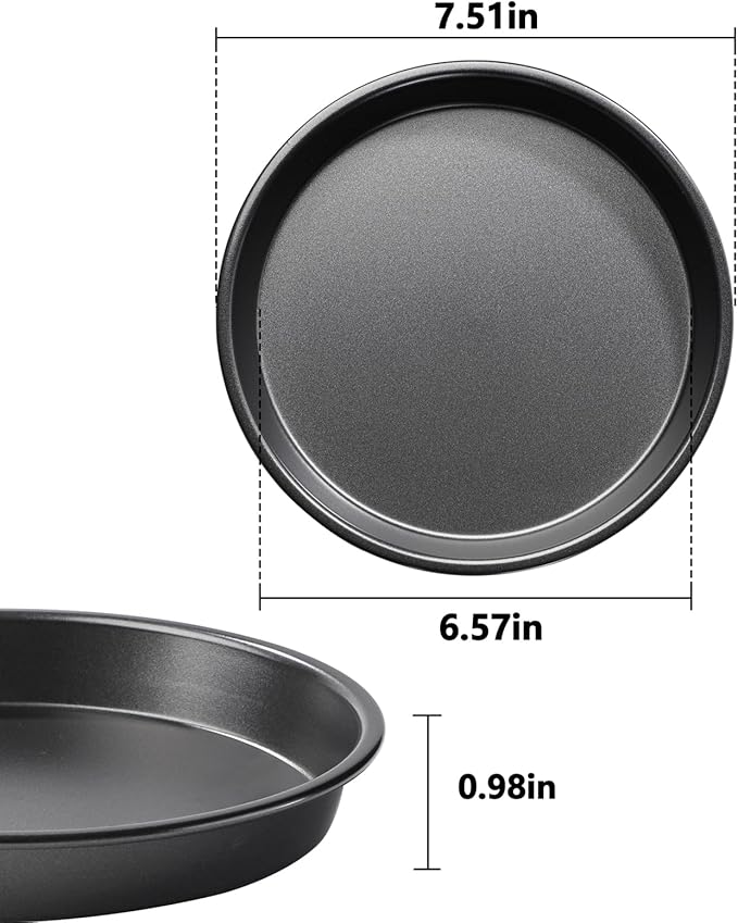 7 inch Pizza pan of 3 Stainless Steel Pizza Plates Non Stick Bakeware Sets Pizza Baking pans Set