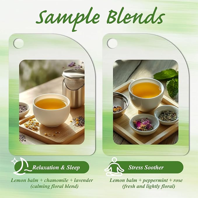 WT WEETEE Lemon Balm Tea Bags, 100 Count Pure Lemon Balm Leaves, Honey Scented with a Delicate