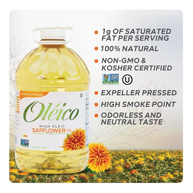 Oleico - High Oleic, Non GMO Certified, Kosher Verified, Expeller Pressed, High Heat Stable