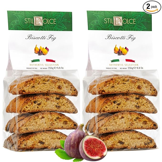 Stildolce Semi-Soft Fig Italian Biscotti Cookies | Made in Tuscany, Italy | Classic Gourmet