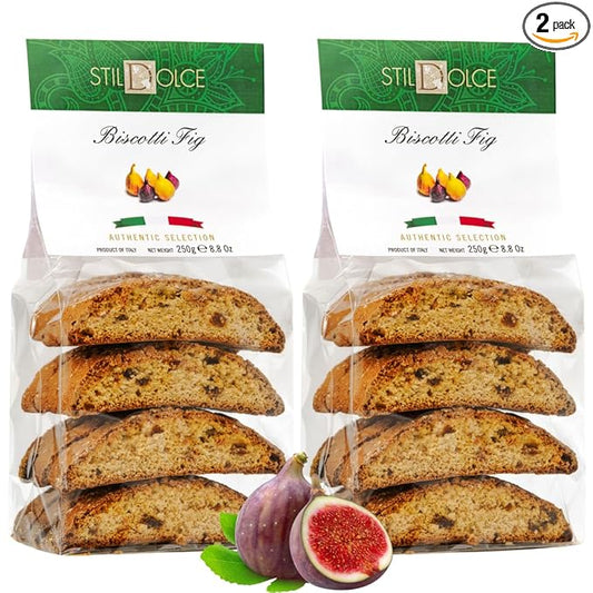 Stildolce Semi-Soft Fig Italian Biscotti Cookies | Made in Tuscany, Italy | Classic Gourmet