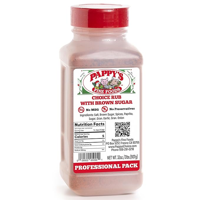 New Pappy's Choice Rub With Brown Sugar. Perfect for bbq and smoked brisket, steak, beef, chicken