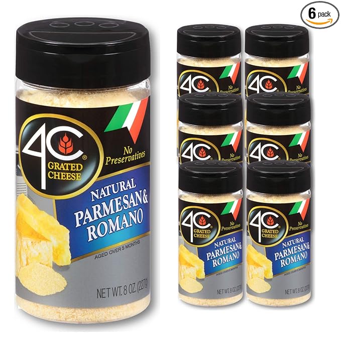 4C Parmesan Romano Grated Cheese, 6-Pack
