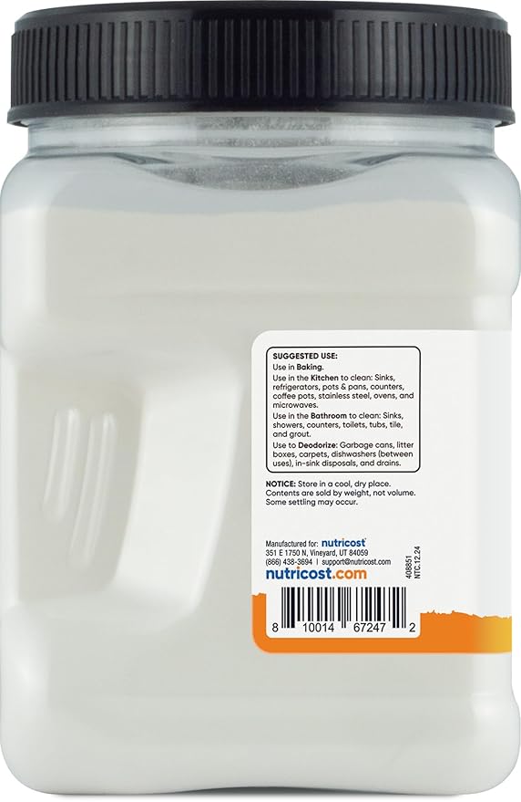 Nutricost Baking Soda (2 LBS) - For Baking, Cleaning, Deodorizing, and More (Pantry)