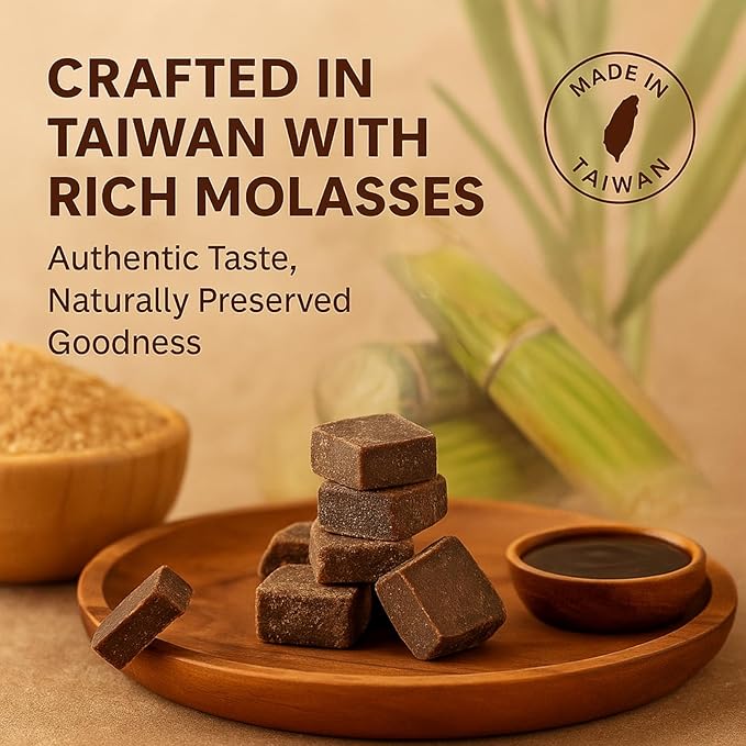 FOODHO GABA Joy Cubes Brown Sugar Cubes - Natural Dark Muscovado Sugar | Old Fashioned Pure Cane