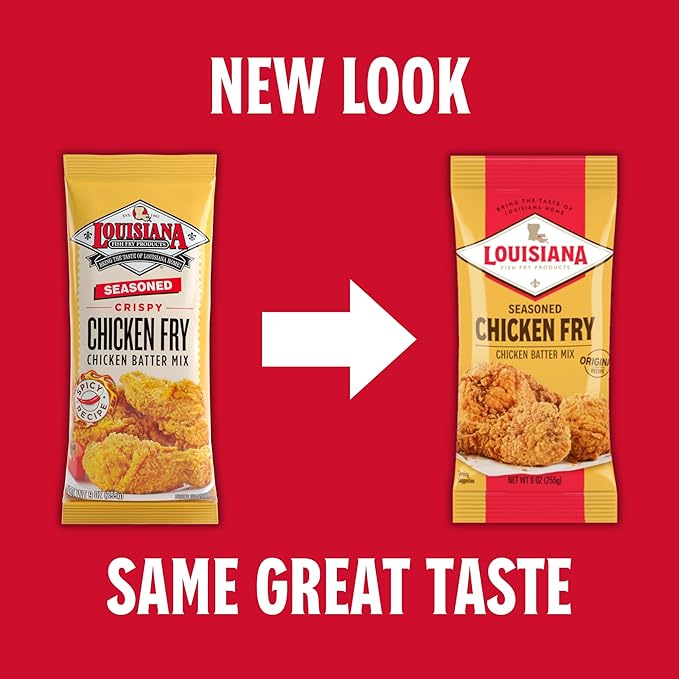 Louisiana Seasoned Chicken Fry Batter 9 oz (Pack of 3) - Crispy Southern Coating Mix for Fried