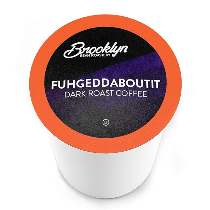 Brooklyn Beans Dark Roast, Fuhgeddaboutit Gourmet Coffee Pods, Compatible with 2.0 Keurig Coffee