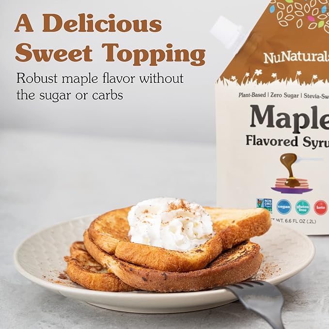 NuNaturals Stevia Syrup, Sugar-Free Sweetener, Plant-Based Sugar Substitute, Zero Calorie