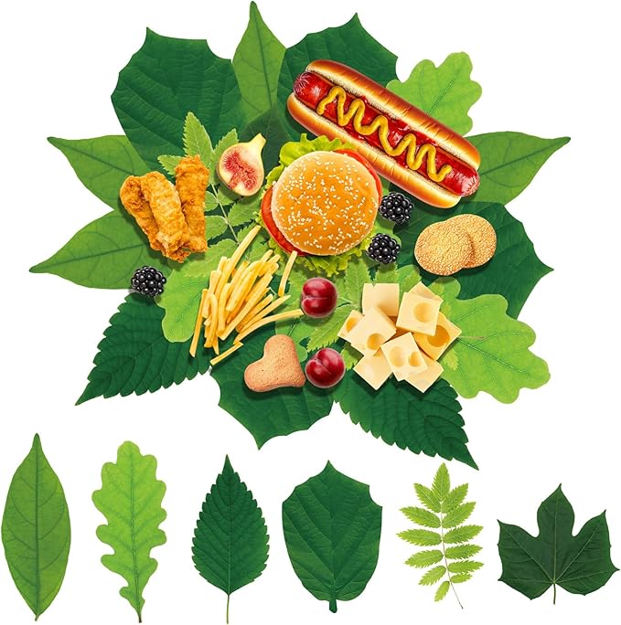 90 Pcs Parchment Paper Leaves, 8.66 in Charcuterie Board Parchment Paper Leaves Cheese Decorative