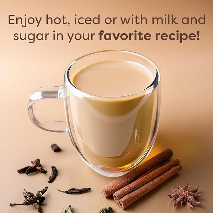 Waka Traditional Chai Tea Powder Mix - Chai Tea Concentrate Sugar Free. Pure Leaves from India