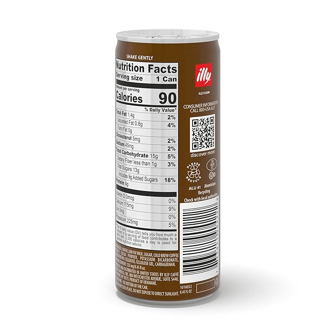 illy Ready To Drink Coffee – Cappuccino Cold Brew Cans - Notes Of Milk & Chocolate - 100% Arabica