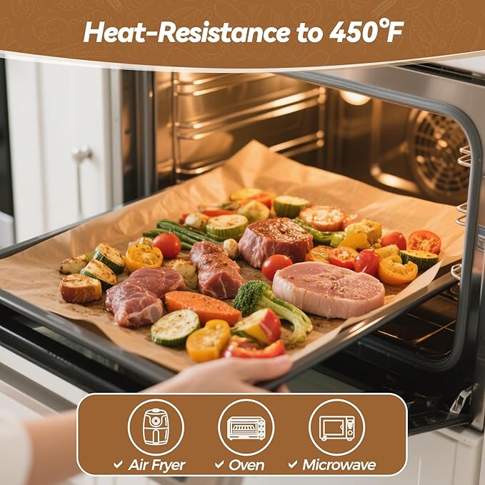 360 Count 12"x 16" Heavy Duty Parchment Paper Sheets for Baking, No-Stick & No-Leak Unbleached