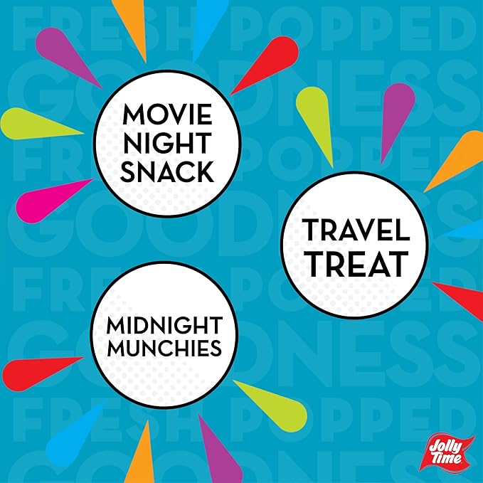 Jolly Time Simply Popped Butter Minis, Lightly Salted Microwave Popcorn, 1.5oz Personal Bag, 10