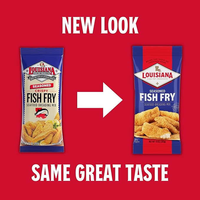 Louisiana Fish Fry Seasoned Fish Fry Seafood Breading Mix 10 oz. (Pack of 1) - Season and Cook All