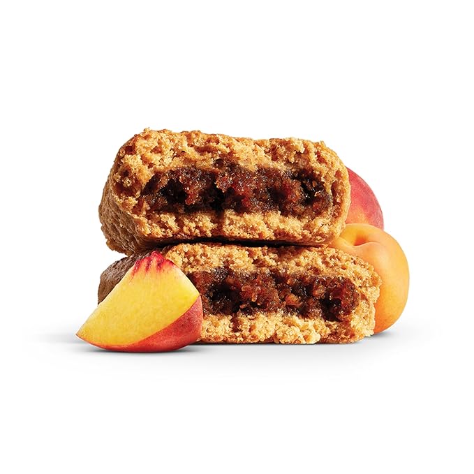 Nature's Bakery Whole Wheat Fig Bars, Peach Apricot, Real Fruit, Vegan, Non-GMO, Snack bar, 6 Count
