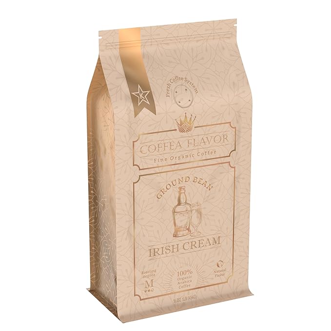 Irish Cream Flavored Ground Coffee ??100% Arabica, No Artificial Sweeteners, Organic, Naturally
