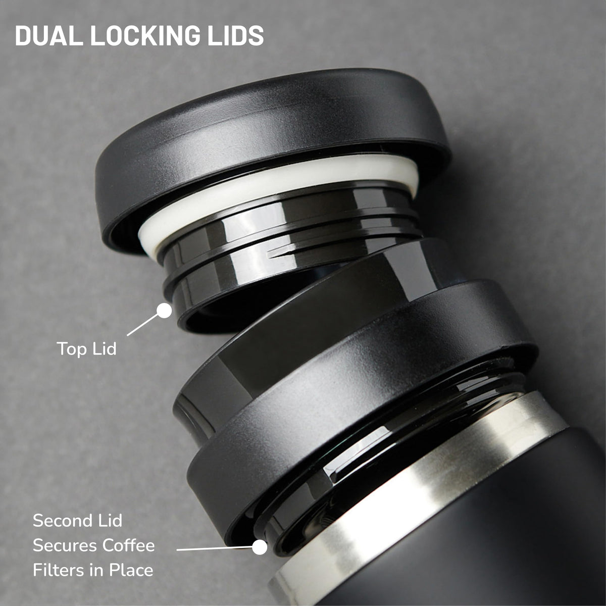 ESPRO Go P0 Ultralight French Press Coffee Maker for Travel, Vacuum Insulated Stainless Steel, 16