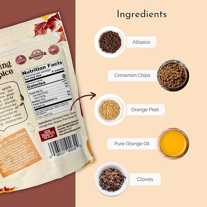 Olde Tradition Mulling Spices for Apple Cider, Mulled Wine Spices Kit, 4oz Traditional Mulled Spice