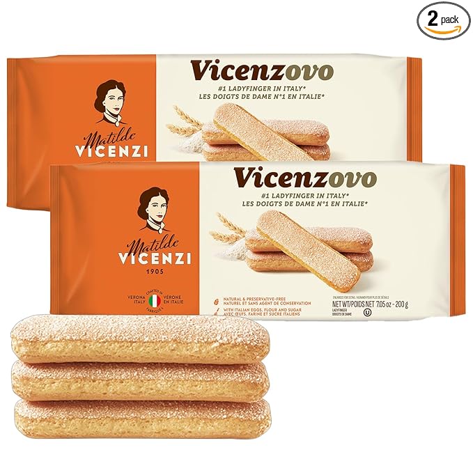 Matilde Vicenzi Vicenzovo Ladyfingers 14.10oz - Classic Italian Biscuits, Ladyfingers Cookies for