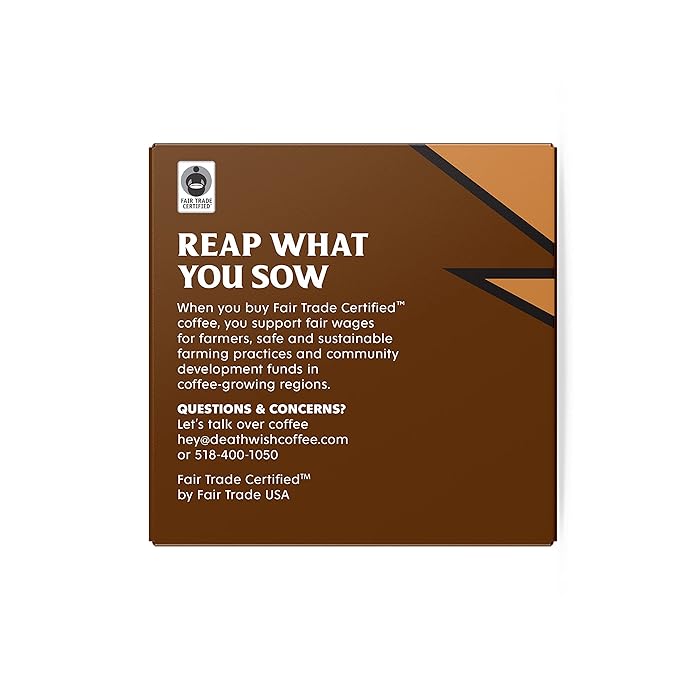 Death Wish Coffee - Single Serve Pods - Medium Roast - Made with USDA Certified Organic - 10 Count