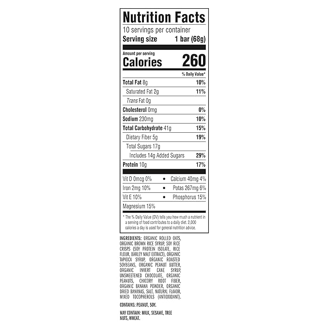 CLIF BAR - Peanut Butter Banana with Dark Chocolate Flavor - Made with Organic Oats - Energy Bars