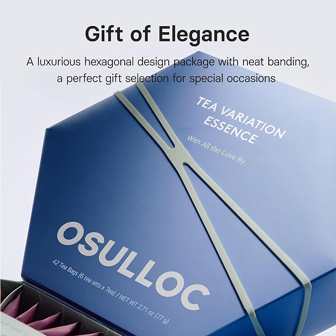 OSULLOC TEA VARIATION ESSENCE (42 Count, 6 Types x 7 ea), Mother's Day Tea Gift Set, Special Thank