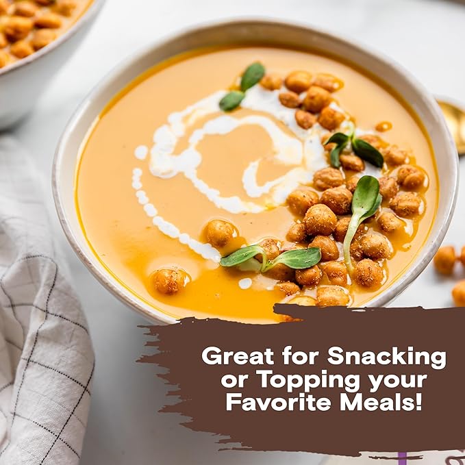 BIENA Chickpea Snacks - Crunchy Roasted Chickpeas - High Fiber Vegan Protein Snacks for Adults and