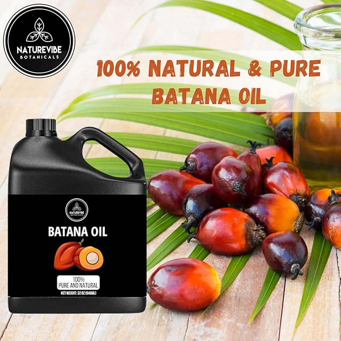 Naturevibe Botanicals Batana Oil 32 Ounces | 100% Pure and Natural | Great for Skin Care and Hair