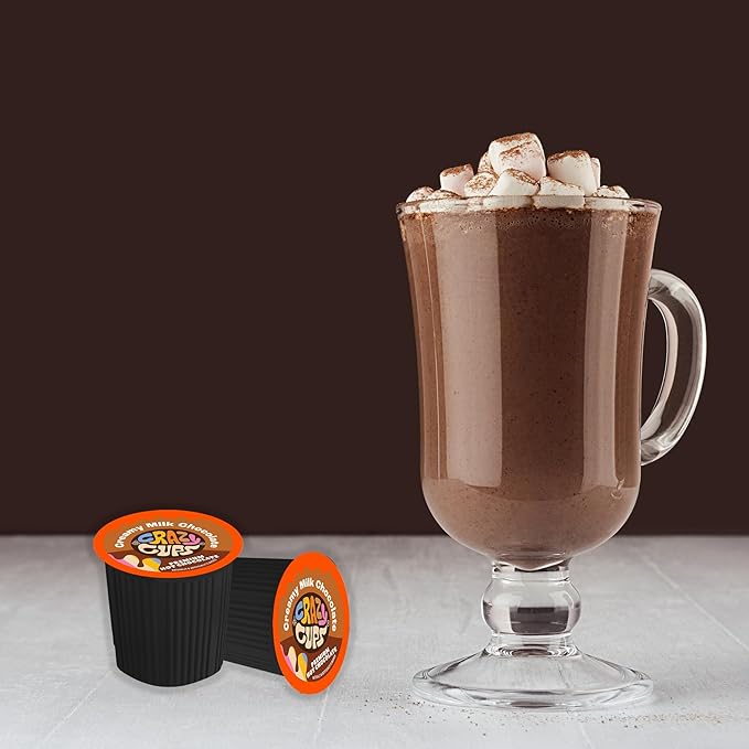 Crazy Cups Premium Hot Chocolate Single Serve Cups for Keurig K Cup Brewers, Variety Pack Sampler