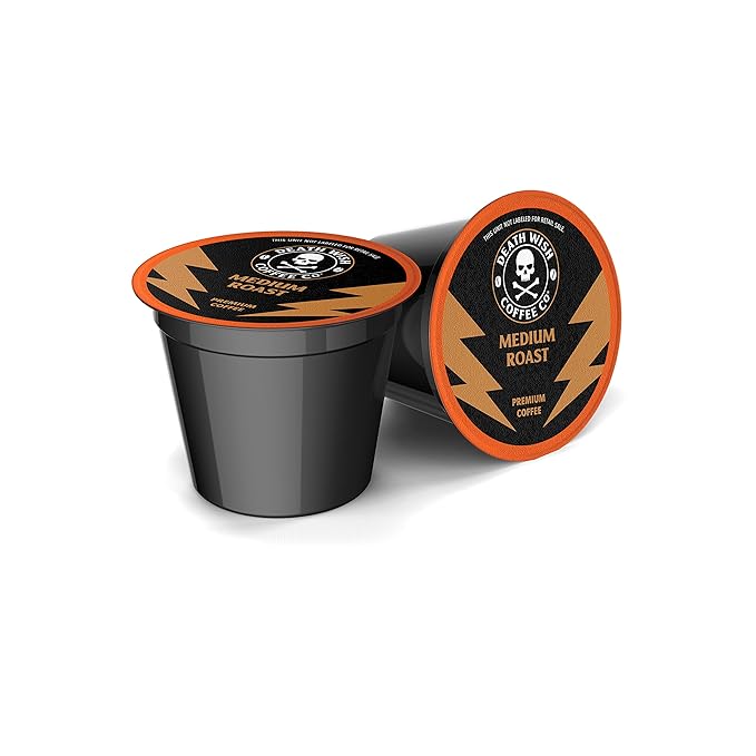 Death Wish Coffee - Single Serve Pods - Medium Roast - Made with USDA Certified Organic - 10 Count