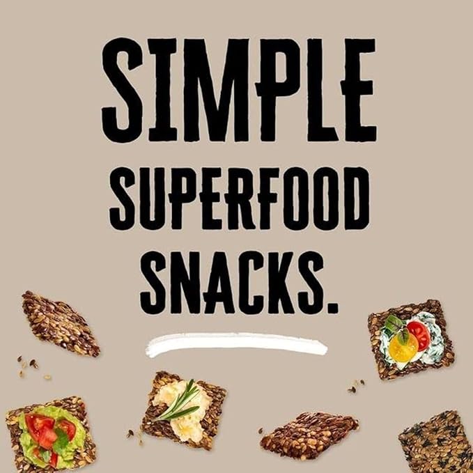 Flackers Organic Sea Salt Flaxseed Crackers, 5 Ounce 12-Pack, Gluten Free, Non GMO, Vegan, Keto
