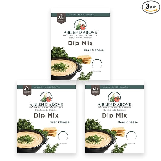 A Blend Above Beer Cheese Dip Mix, 1oz, (3 Pack), Gluten-Free, No MSG, All Natural, No