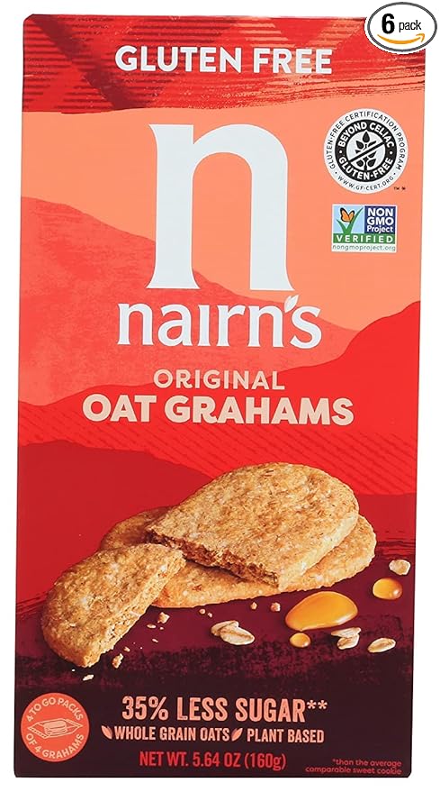Nairn's Gluten-Free Original Oat Grahams - Healthy, Tasty and Safe for Celiacs. Perfect On-the Go